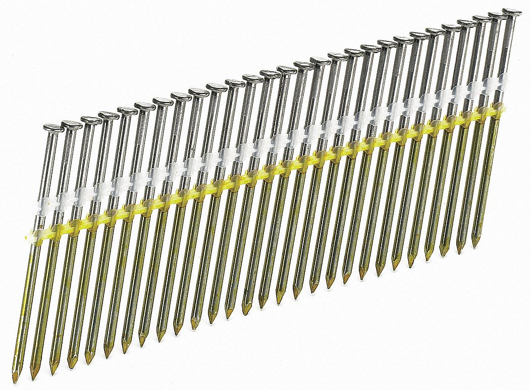 SENCO Framing Nails 3 in Lg, Full Round Head, Bright, Steel, 4,000 PK