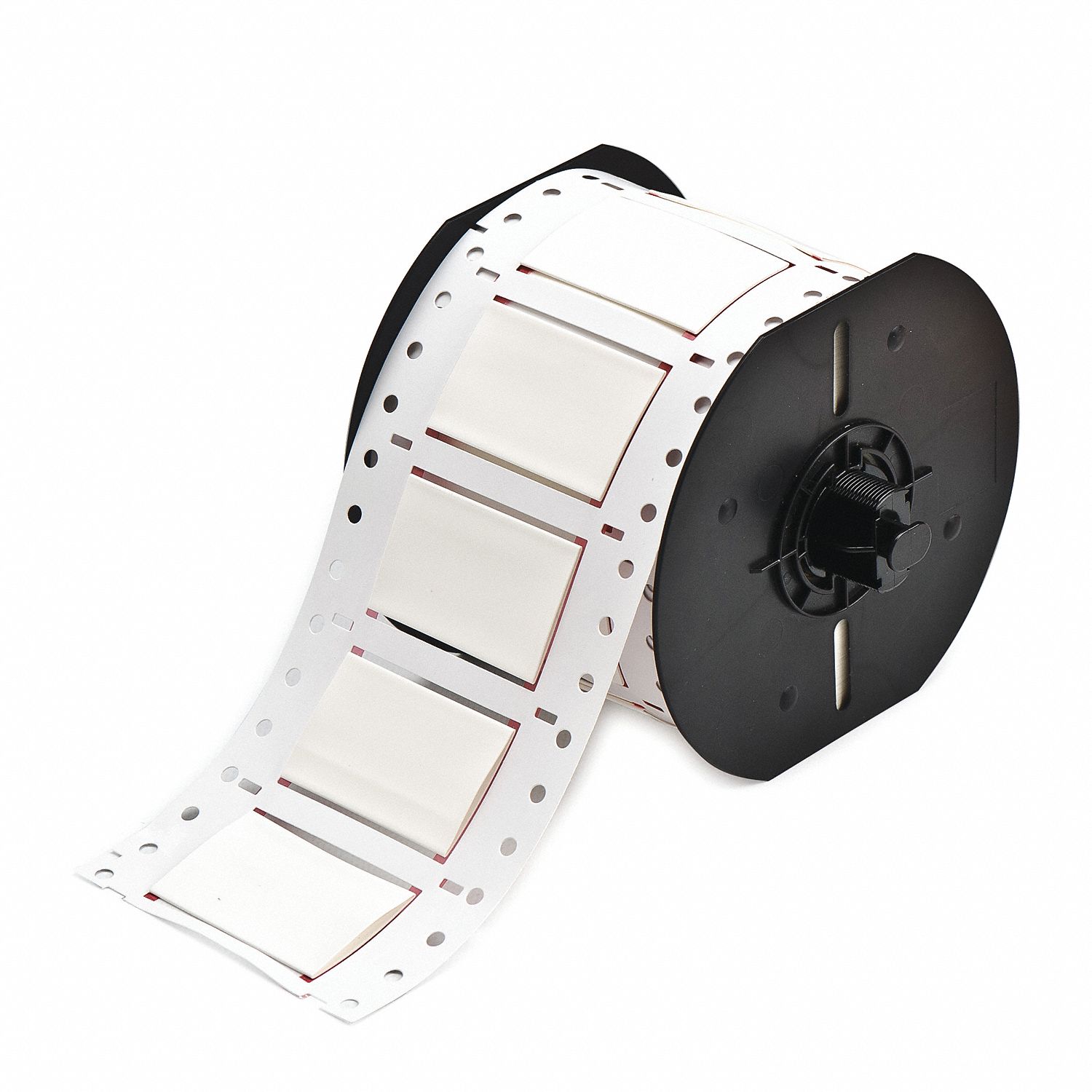 Sleeve Label: 3/4 in x 2 in, Polyolefin, White (Matte), For 0 AWG to 2 AWG Wire Gauge