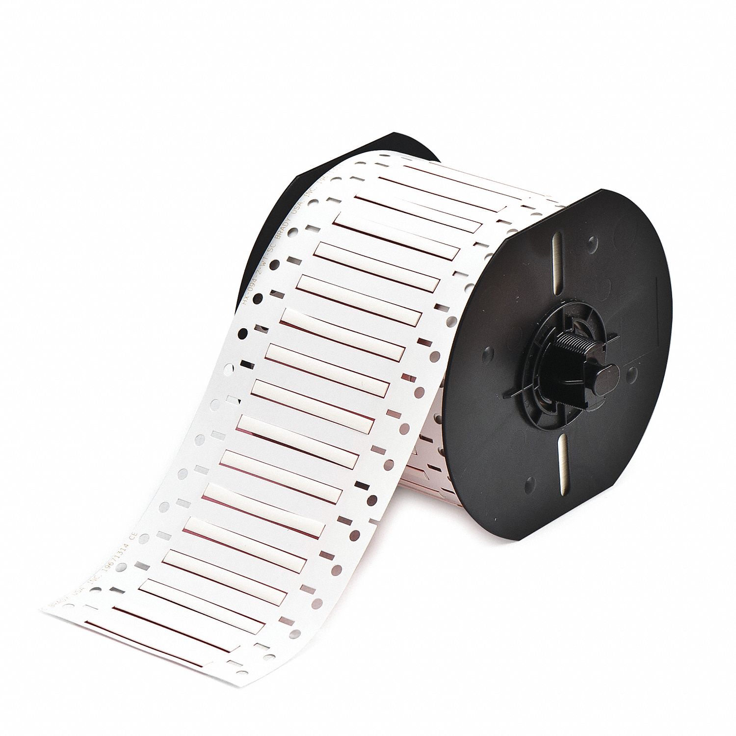 Sleeve Label: 3/32 in x 2 in, Polyolefin, White (Matte), For 20 AWG to 24 AWG Wire Gauge