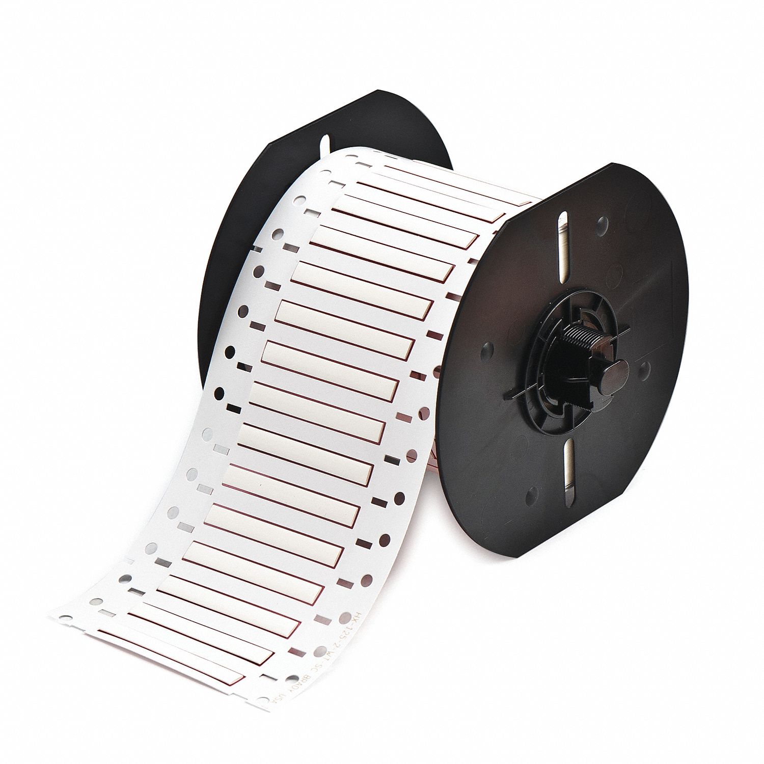 Sleeve Label: 1/8 in x 2 in, Polyolefin, White (Matte), For 16 AWG to 20 AWG Wire Gauge