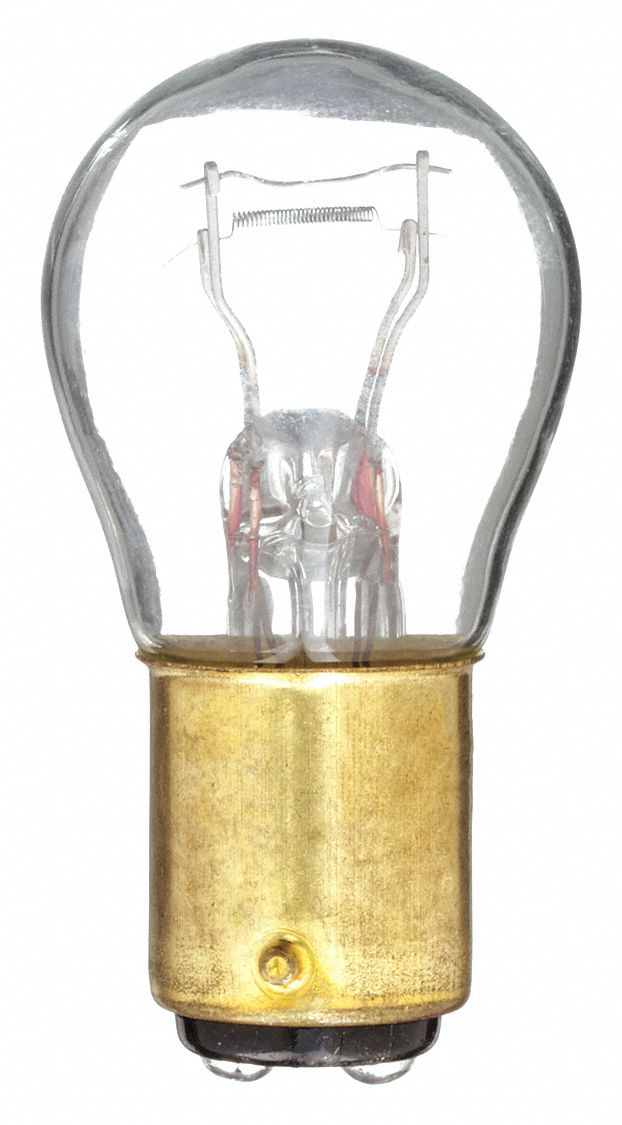 MINIATURE INCANDESCENT BULB, DOUBLE CONTACT BAYONET (BA15D), (S) SIGN, S8, 2357, 2 PK