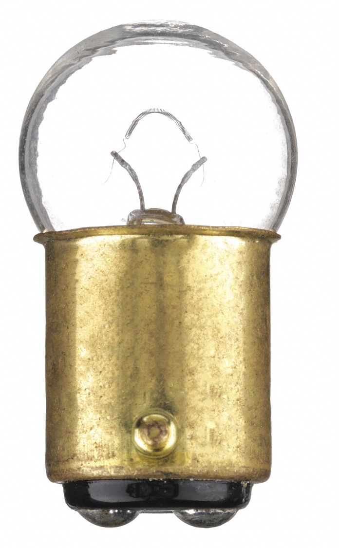 MINIATURE INCANDESCENT BULB, DOUBLE CONTACT BAYONET (BA15D), (G) GLOBE, G6, 68, 13.5V AC