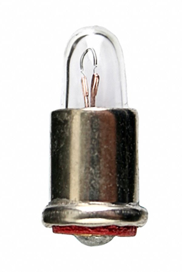 MINIATURE INCANDESCENT BULB, SINGLE CONTACT MIDGET FLANGED (SX6S), (T) TUBULAR, T1¾