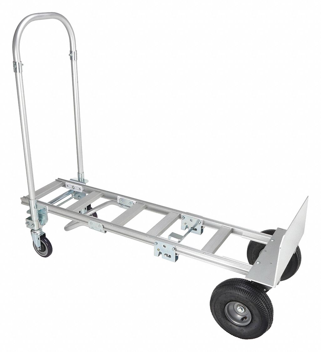 CONVERTIBLE HAND TRUCK, 18 IN X 8¼, 48½ IN X 12 IN X 11 IN, PNEUMATIC RUBBER