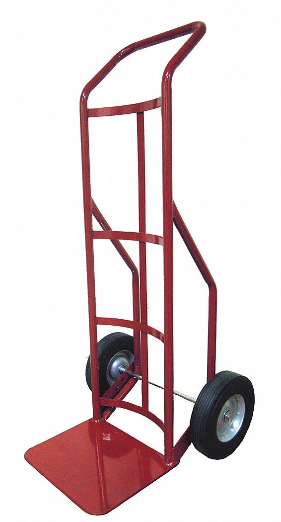 STANDARD STEEL GENERAL PURPOSE HAND TRUCK, 800 LB LOAD CAPACITY, 14 IN X 12 IN, FLAT-FREE