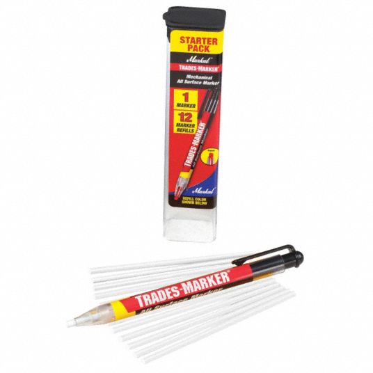 MARKAL, Mechanical Grease Pencil Kit, 3 mm Tip Wd, Paint Marker