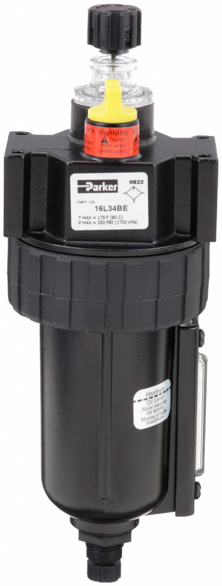PARKER, Micro Mist, 1/2 in NPT, Compressed Air Lubricator 21U815