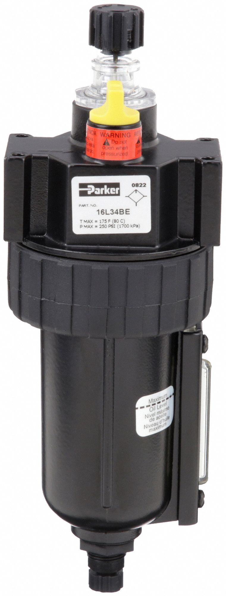 PARKER, Micro Mist, 1/2 in NPT, Compressed Air Lubricator - 21U815 ...