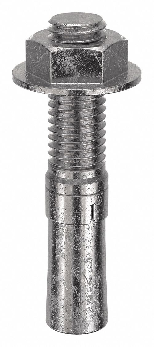 MKT FASTENING, 3 1/2 in Overall Lg, 5/8 in Dia, Wedge Anchor 21U929