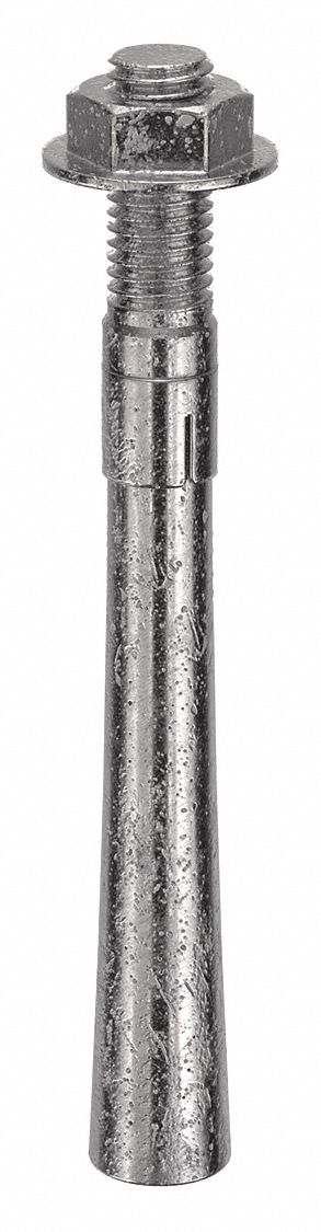 Wedge Anchor: 7 in Overall Lg, 5/8 in Dia, 5/8"-11 Thread Size, Stainless Steel, 5 PK