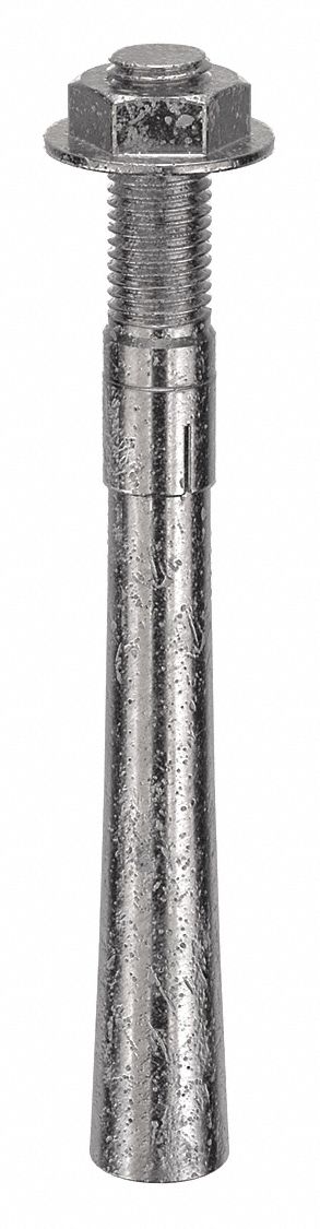 Wedge Anchor: 10 in Overall Lg, 7/8 in Dia, 7/8"-9 Thread Size, Stainless Steel, 4 PK