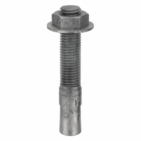 MKT FASTENING, 4 3/4 in Overall Lg, 3/4 in Dia, Wedge Anchor 21U996