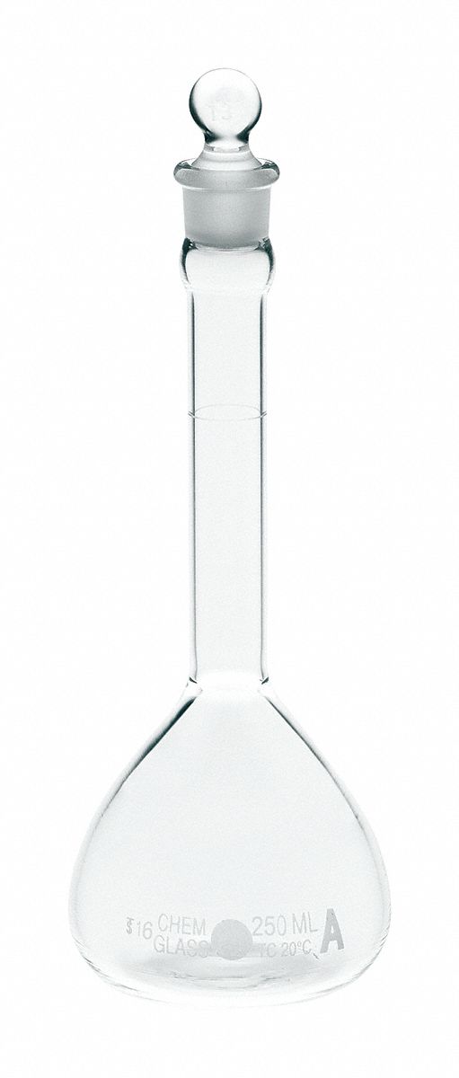 Volumetric Flask, 250 mL, 248 mm H