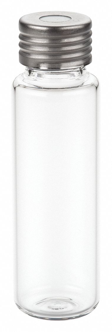 Vial: Borosilicate Glass, 20 mL Capacity - mL, 0.67 fl oz Capacity - oz, 100 Vials Included, Clear