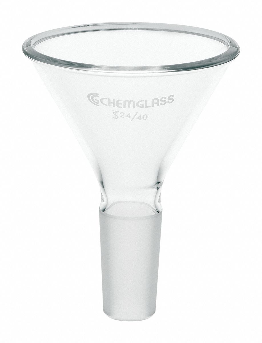 Glass, Borosilicate Glass, Powder Funnel 21UE23CG172004 Grainger