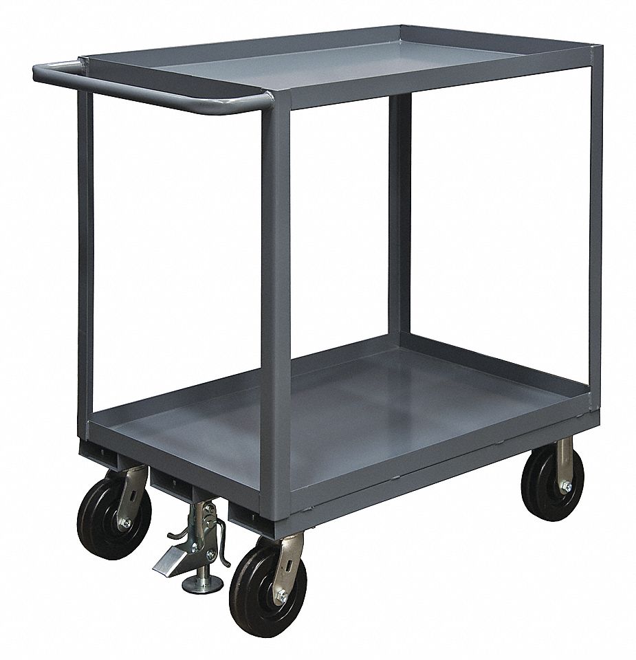 UTILITY CART, 2400 LBS, GREY, 48 X 24 IN, STEEL