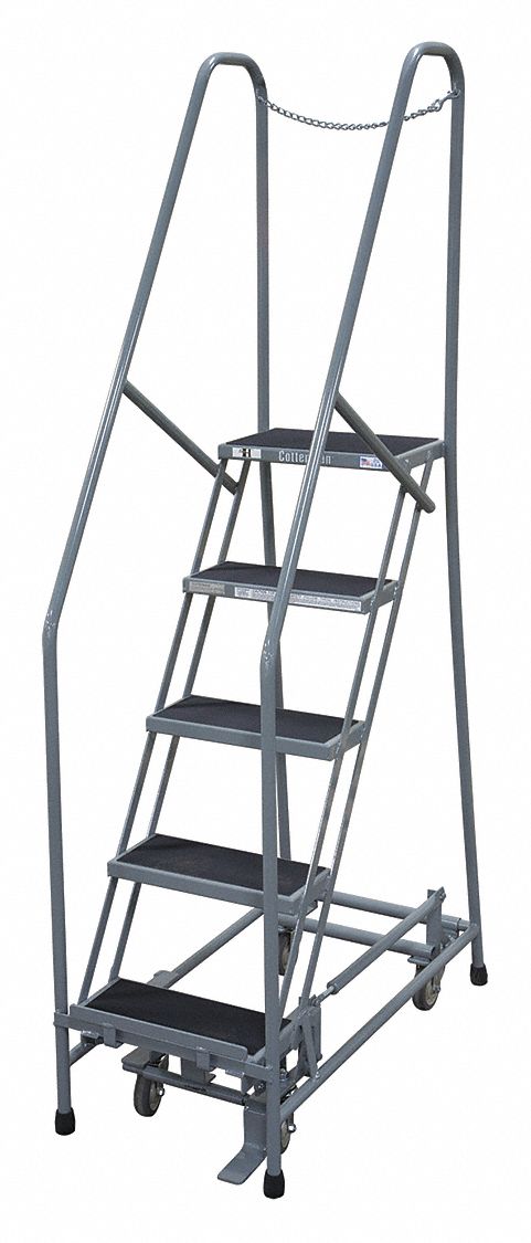 50 In Platform Ht, 10 In Platform Dp, Rolling Ladder - 21ur18 