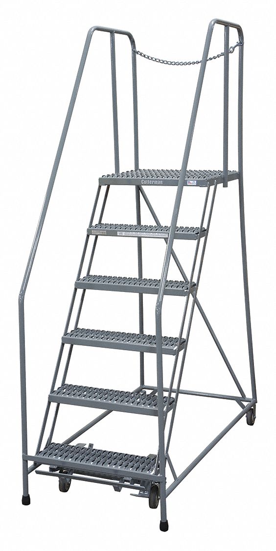 COTTERMAN, 5 ft Platform Ht, Assembled, Rolling Ladder - 21UR81 ...