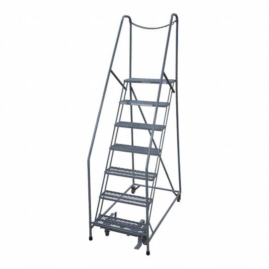 COTTERMAN Rolling Ladder: 70 in Platform Ht, 20 in Platform Dp, 24 in ...