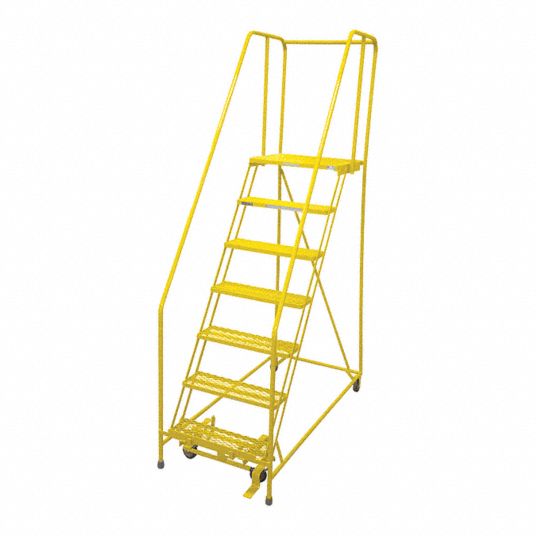 COTTERMAN Rolling Ladder: 70 in Platform Ht, 30 in Platform Dp, 24 in ...