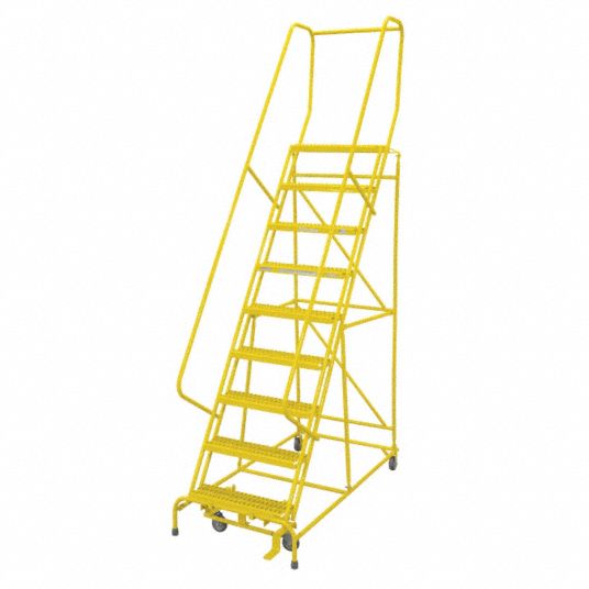 90 in Platform Ht, 10 in Platform Dp, Rolling Ladder - 21UU44 ...