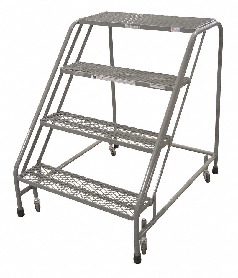 40 in Platform Ht, 24 in Platform Dp, Rolling Ladder 21UV03