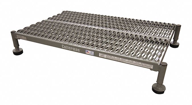 Work Platform: 6 in Platform Ht - Max, 24 in Platform Wd, 19 in Platform Dp, Steel, 6 in