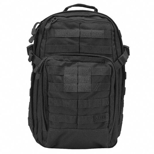 5.11 TACTICAL, Black, 1050D Nylon, Backpack - 21V947|56892 - Grainger