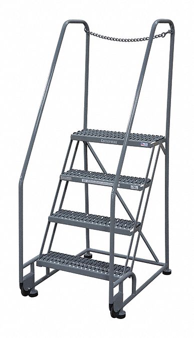 40 in Platform Ht, 20 in Platform Dp, Tilt and Roll Ladder - 21VD08 ...