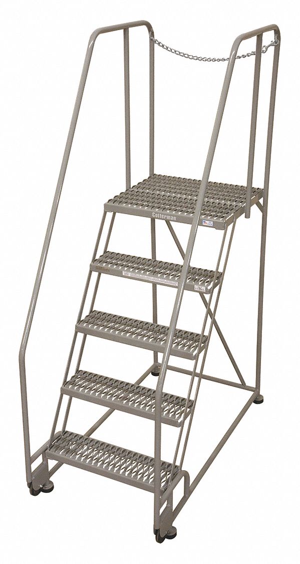 50 In Platform Ht, 20 In Platform Dp, Tilt And Roll Ladder - 21vd64 