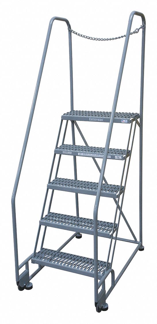 COTTERMAN, 4.2 ft Platform Ht, Assembled, Rolling Ladder - 21VD62 ...