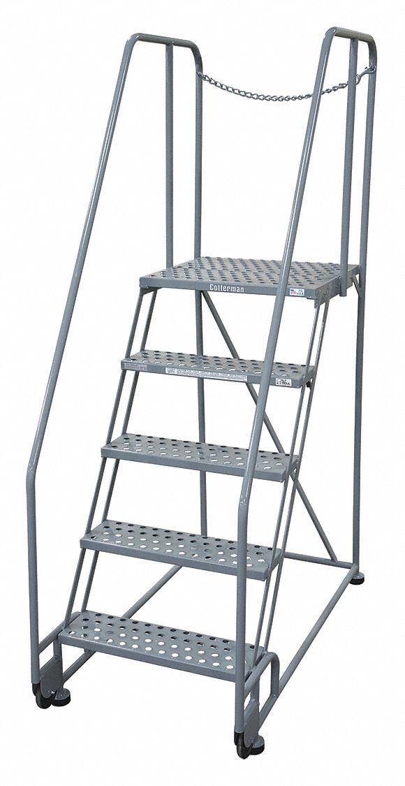 COTTERMAN, 4.2 ft Platform Ht, Assembled, Rolling Ladder - 21VD68 ...