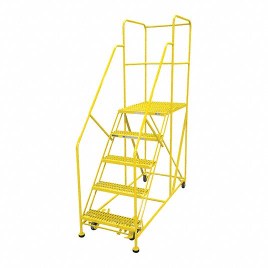 COTTERMAN Work Platform: 5 Steps, 50 in Platform Ht, 24 in Platform Wd ...