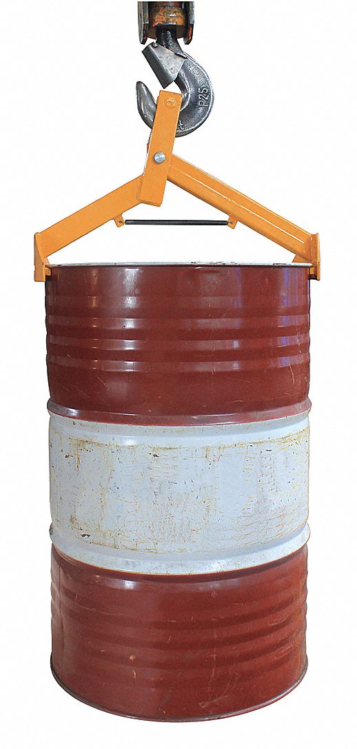 DRUM LIFTER, 2 GRIP POINTS, FOR 30 GAL DRUM CAPACITY, FIBER/METAL/PLASTIC, RIM, VERTICAL