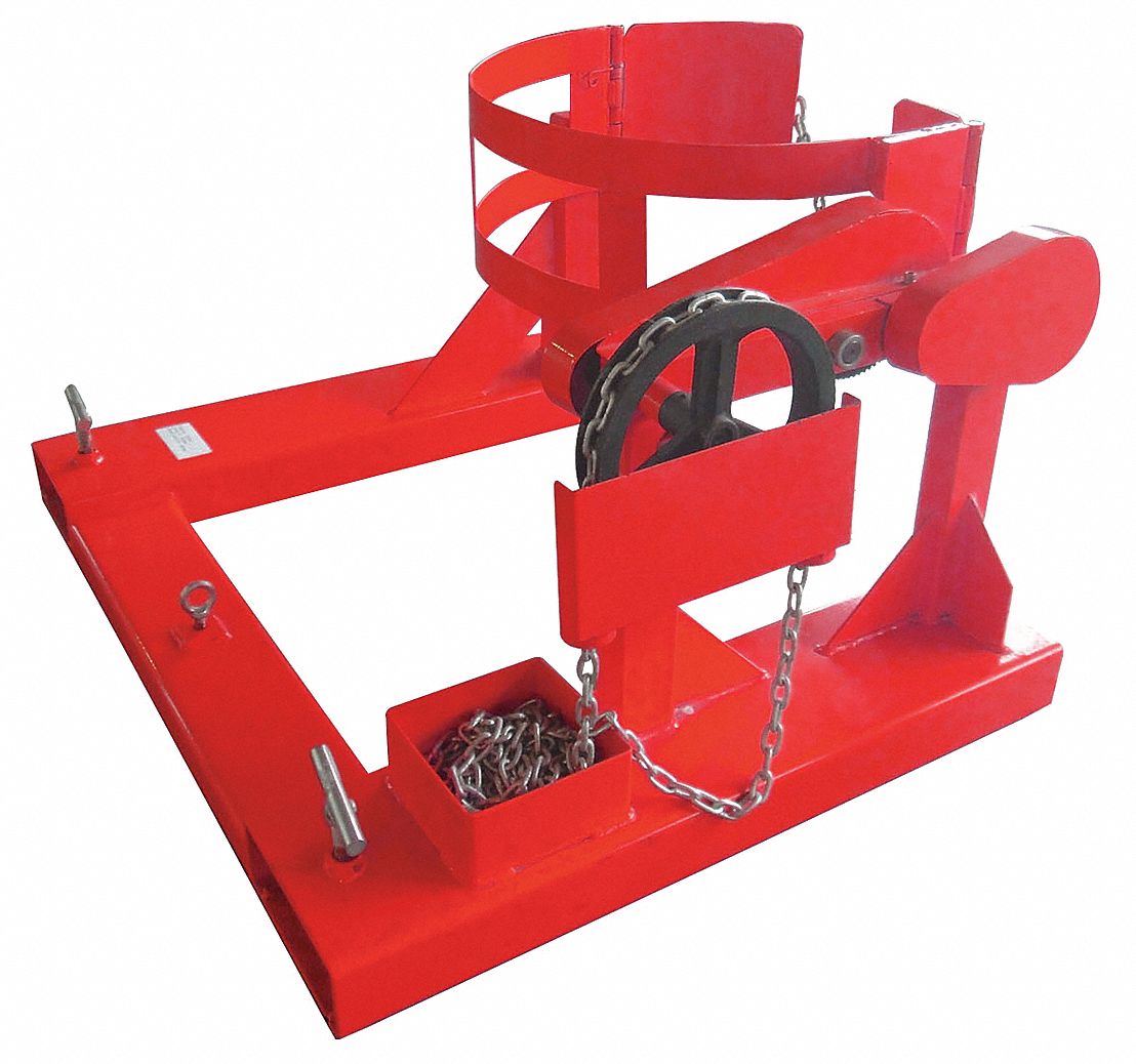 DRUM LIFTER, 19 IN OVERALL H, 30½ IN X 39 IN X 19 IN, 30½ IN OVERALL L, STEEL, ROTATE