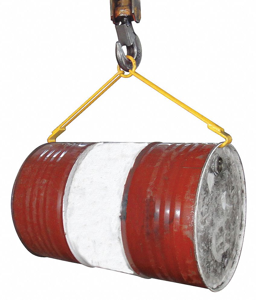 DRUM LIFTER, 2 GRIP POINTS, FOR 55 GAL DRUM CAPACITY, METAL, 1,000 LB W CAPACITY, RIM