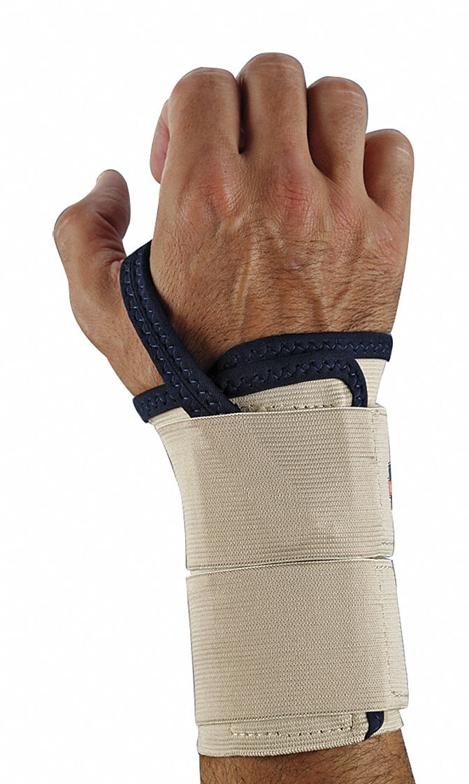 WRIST SUPPORT,DOUBLE STRAP,X-LARGE,TAN