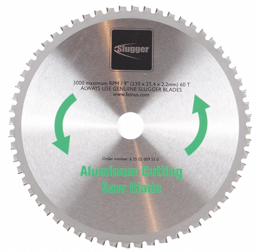 Circular Saw Blade: 9 in Blade Dia., 60 Teeth, 0.09 in Cut Wd, 1 in Arbor Size, Thick Metal