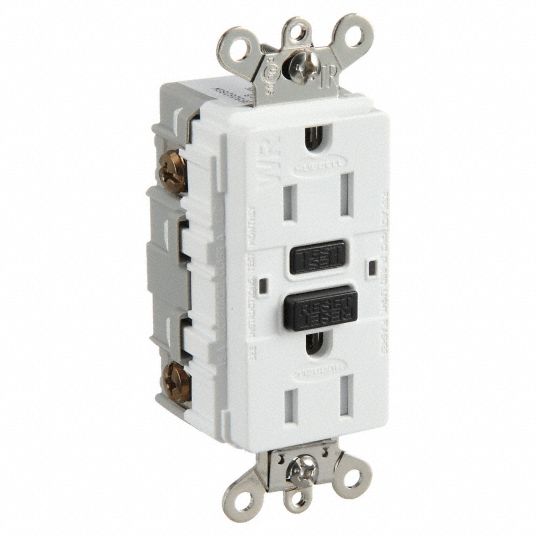 Hubbell Duplex 5 15r Gfci Receptacle 21vk86gfsg5262w Grainger