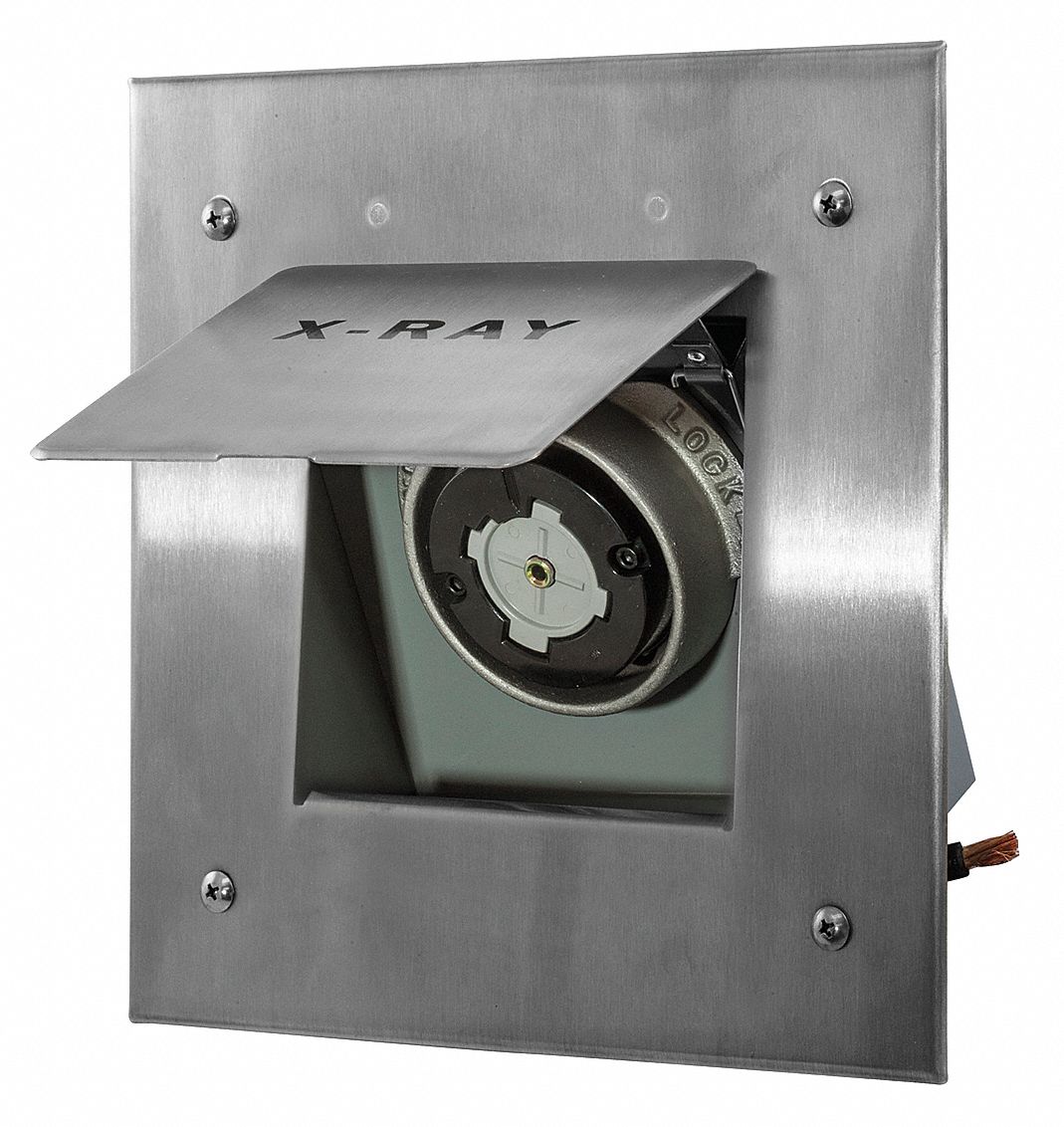 LOCKING RECEPTACLE,60 A,BLACK AND GRAY