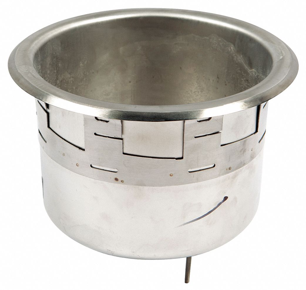 Well Pot 7 qt. with Drain: Fits APW Wyott Brand, For Mfr. No. SM-50-7/SM-50-7/SM-50-7D