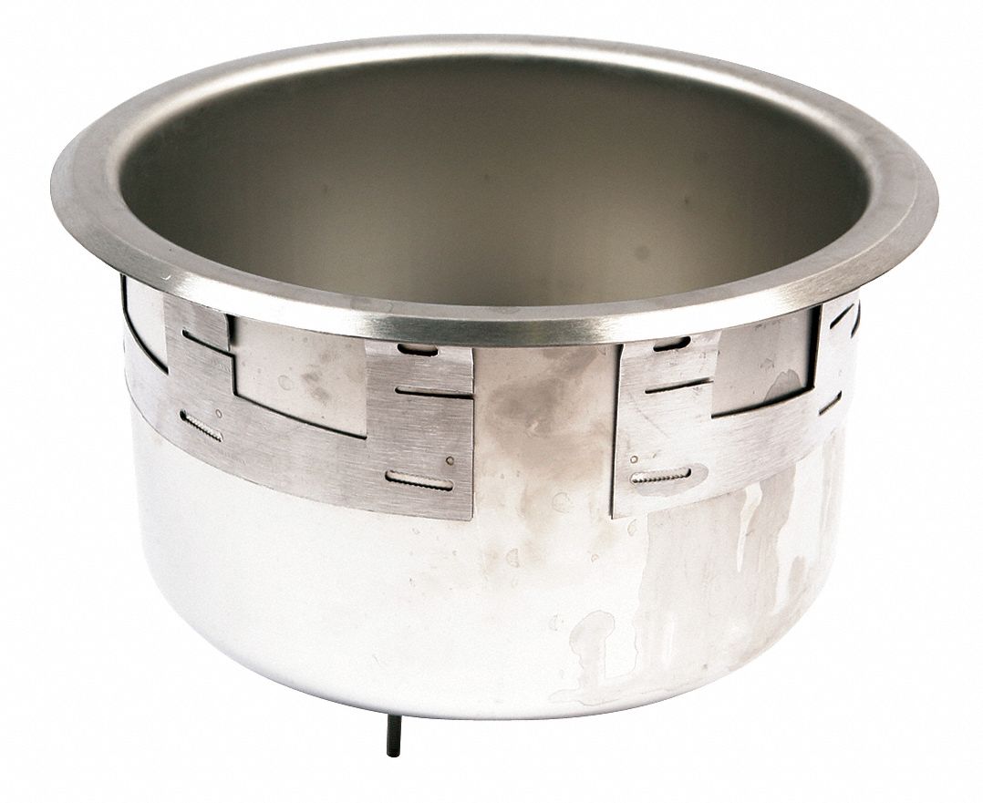 Well Pot 10.5 qt. with Drain: Fits APW Wyott Brand, For Mfr. No. SM-50-11/SM-50-11D