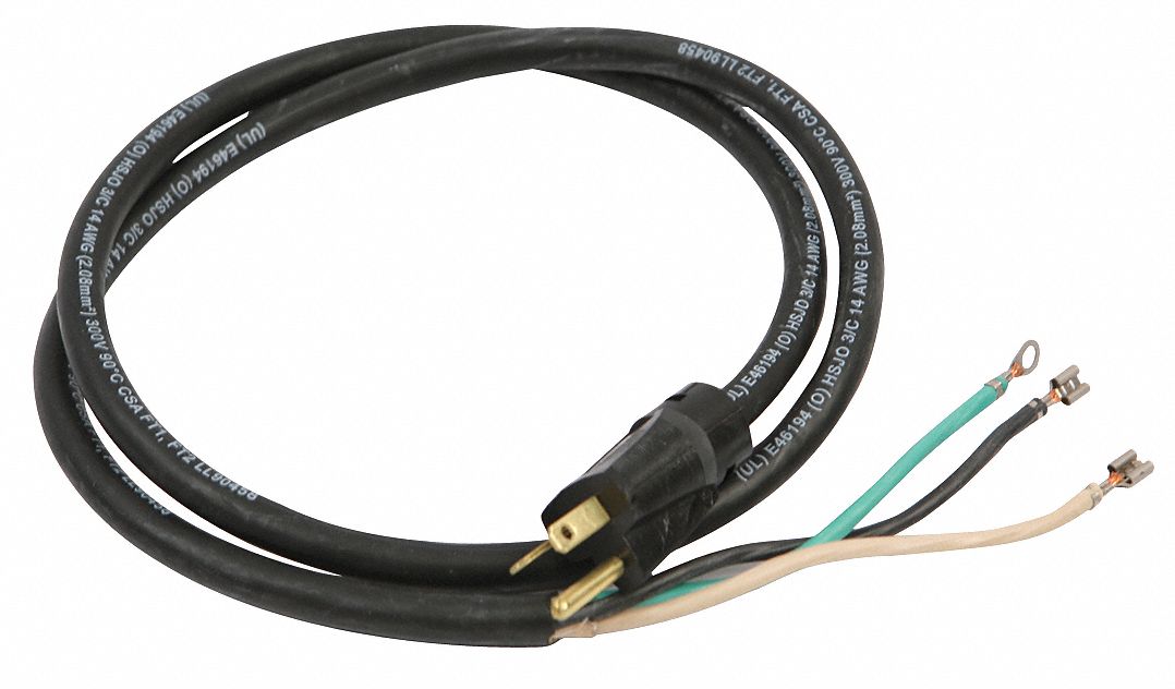 Power Cord Assembly: Fits APW Wyott Brand, For AT-10/AT-5/XTRM-2 3 INCH/XTRM-3 3 INCH
