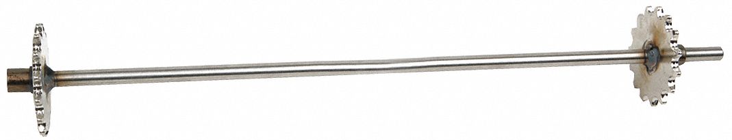 Long Sprocket Shaft Assembly: Fits APW Wyott Brand