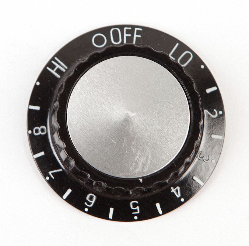 Knob Black with Insert: Fits APW Wyott Brand, For Mfr. No. JR 2000