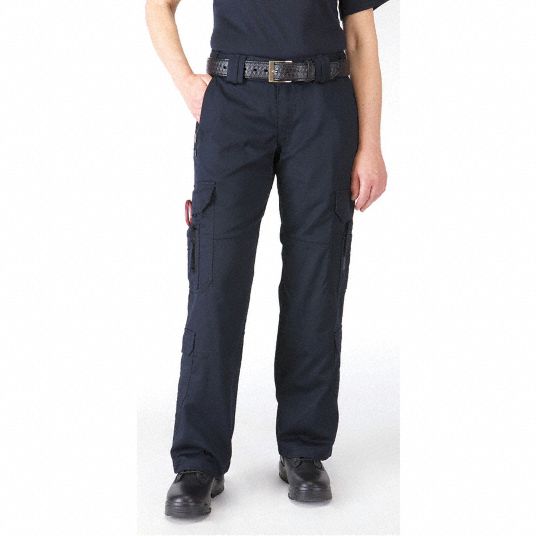 5.11 TACTICAL EMS Pants: L/16, Dark Navy, L/16 Fits Waist Size