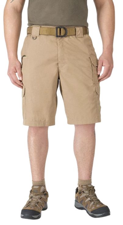 Tactical Shorts: Coyote, 44 in Waist, 11 in Inseam, 8 Pockets