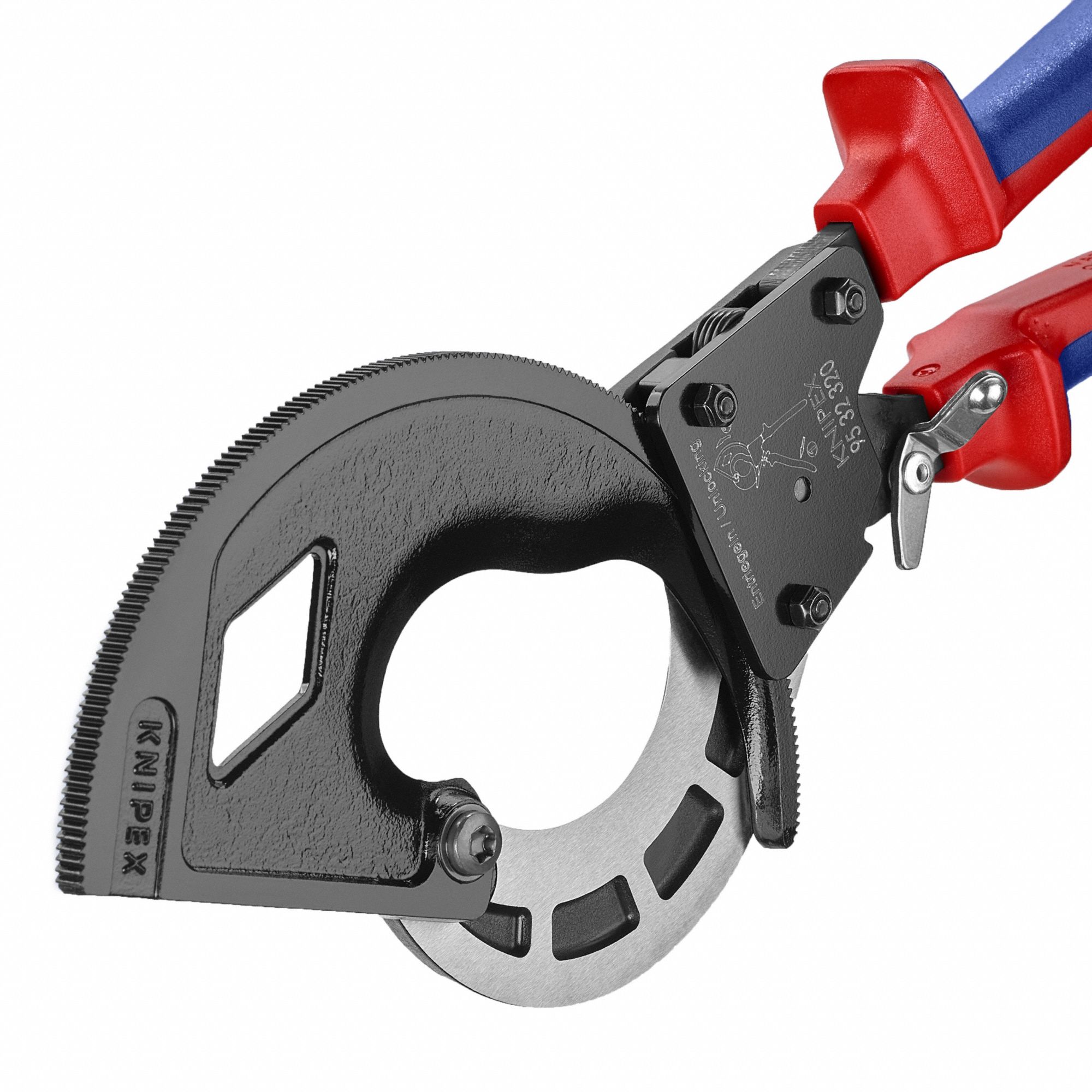 KNIPEX High Leverage Cable Cutter: Multi-Component, Shear, For 2 in Max Dia Aluminum Electric Cable - 21XJ94|95 32 320 - Grainger KNIPEX High Leverage Cable Cutter: Multi-Component, Shear, For 2 in Max Dia Aluminum Electric Cable - 21XJ94|95 32 320 - Grainger