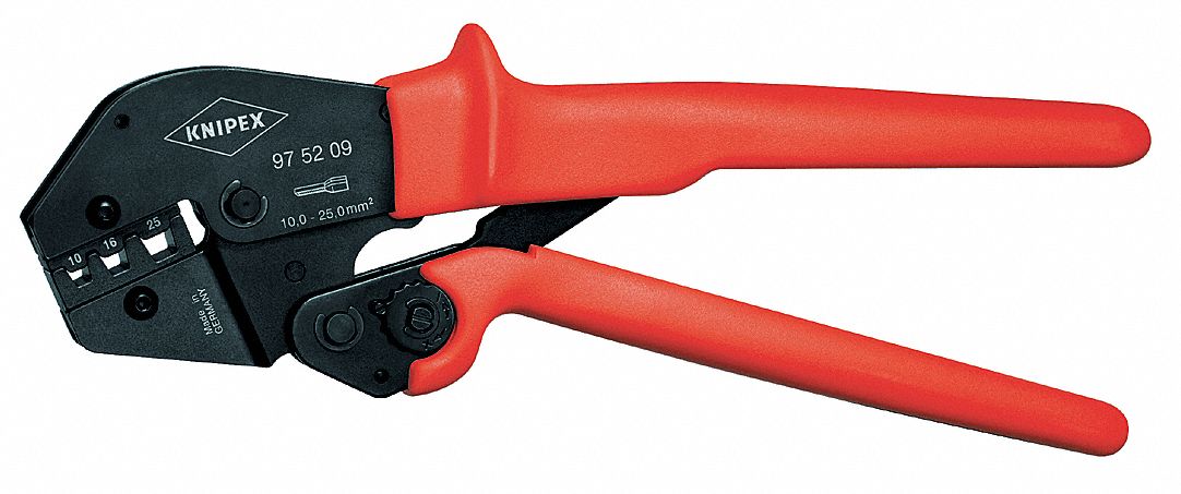 CRIMPER, INSULATED SINGLE FERRULES/NON-INSULATED SINGLE FERRULES, W CRIMP, 4 AWG/6 AWG/8 AWG