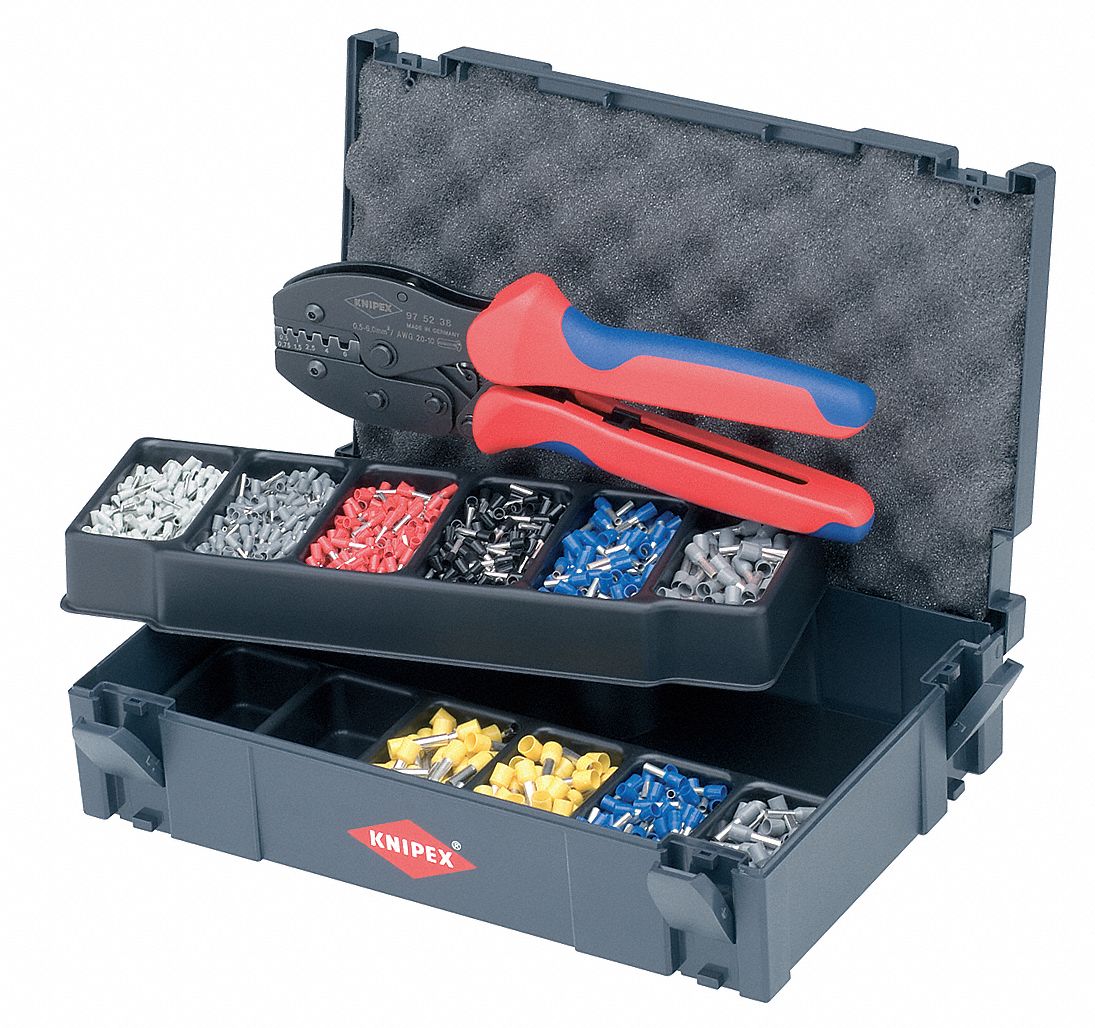 KNIPEX Crimper and Connector Kit For Electrical Wire and Cable